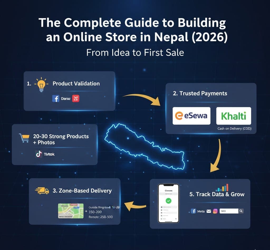 The Complete Guide to Building an Online Store in Nepal (2026): From Idea to First Sale